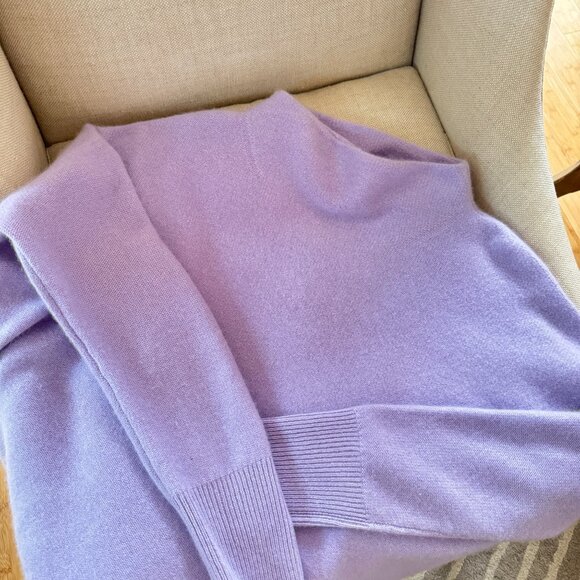 Vince Boiled Cashmere Funnel Neck Sweater – Lavender - Picture 12 of 13
